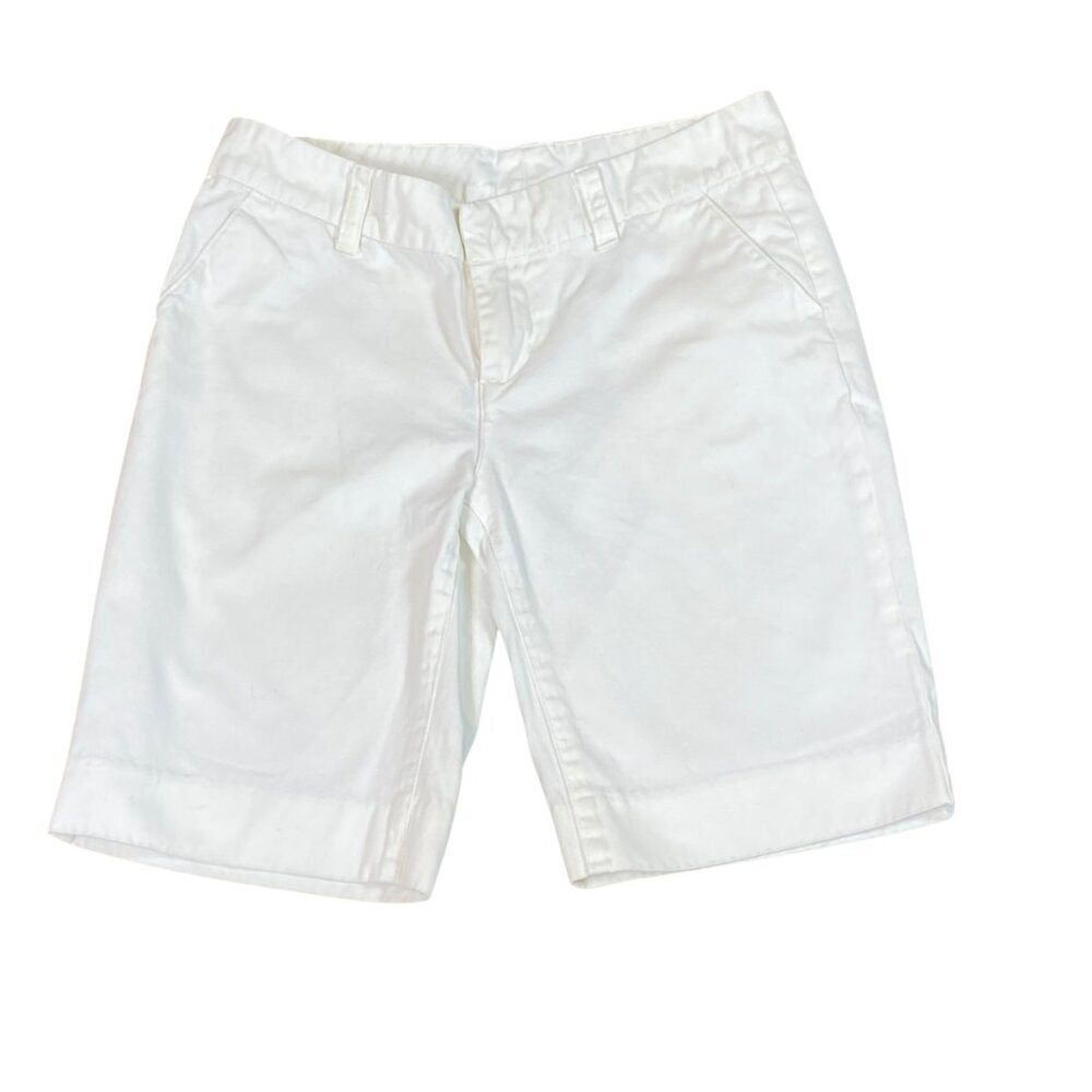 Copper Key 100% Cotton Bermuda Shorts Jrs‎ Sz 7 White #166F
